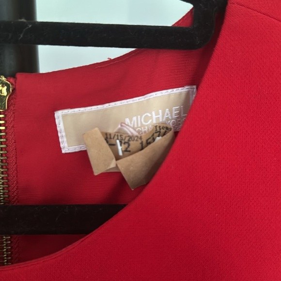 Michael Kors Vibrant Red Peplum Mini Dress - Picture 3 of 4